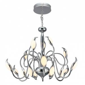 Подвесная светодиодная люстра IDLamp Oktopia 295/18-LEDChrome
