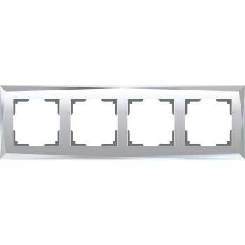 Рамка Diamant на 4 поста зеркальный WL08-Frame-04 4690389143847