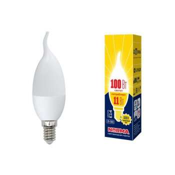 Лампа светодиодная (UL-00003817) E14 11W 3000K матовая LED-CW37-11W/WW/E14/FR/NR