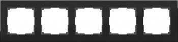 Рамка Aluminium на 5 постов алюминий черный WL11-Frame-05 4690389110481