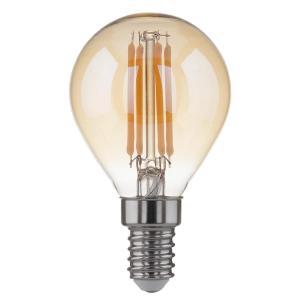 Лампа светодиодная филаментная Classic F E14 6W 3300K шар золотой 4690389108303