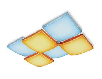 Потолочный светодиодный светильник Ambrella light Orbital Parrus FP2326 WH 192W D720*480