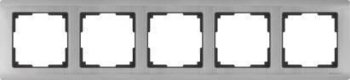 Рамка Metallic на 5 постов глянцевый никель WL02-Frame-05 4690389059322