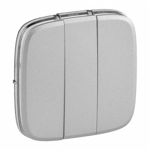 Лицевая панель Legrand Valena Allure выключателя трехклавишного алюминий 755037
