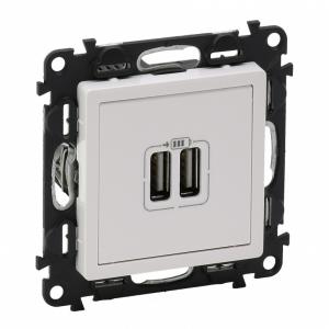 Розетка USB двойная Legrand Valena Life 240V/5V 1500mA белая 753412