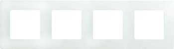 Рамка 4-постовая Legrand Etika белая 672504
