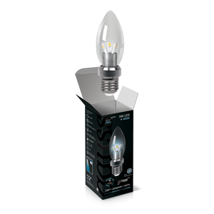 Лампа светодиодная E27 3W 4100K свеча прозрачная HA103202203