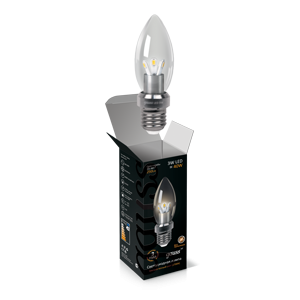 Светодиодная лампа E27 3W 2700К свеча прозрачная HA103202103