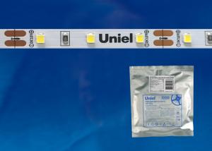 Светодиодная лента Uniel (UL-00000875) 5M белый 30W ULS-2835-60LED/m-8mm-IP20-DC12V-6W/m-5M-WW