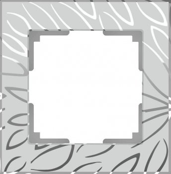 Рамка Edel на 1 пост серебряный WL09-Frame-01 4690389054433