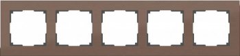 Рамка Aluminium на 5 постов алюминий коричневый WL11-Frame-05 4690389073724