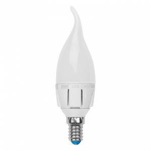 Лампа светодиодная (UL-00000691) E14 6W 3000K свеча на на ветру LED-CW37-6W/WW/E14/FR/DIM PLP01WH