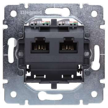 Розетка компьютерная 2хRJ45 Legrand Galea Life 5 кат UTP 775762