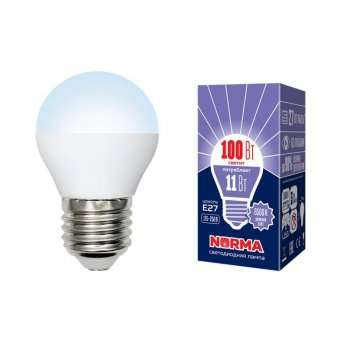 Лампа светодиодная (UL-00003833) E27 11W 6500K матовая LED-G45-11W/DW/E27/FR/NR