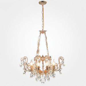 Подвесная люстра Eurosvet Севилья 10060/8 золото/прозрачный хрусталь Strotskis