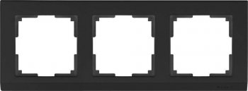 Рамка Stark на 3 поста черный WL04-Frame-03-silver/black 4690389048852