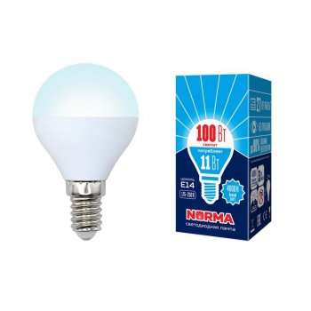 Лампа светодиодная (UL-00003831) E14 11W 4000K матовая LED-G45-11W/NW/E14/FR/NR