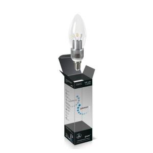 Лампа светодиодная диммируемая E14 5W 4100K свеча прозрачная HA103201205-D