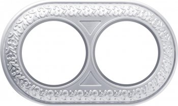 Рамка Antik Runda на 2 поста жемчужный WL70-frame-02 4690389106521