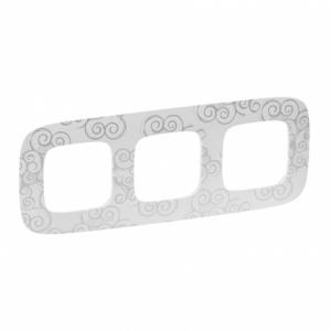 Рамка 3-постовая Legrand Valena Allure Нарцисс хром 754343