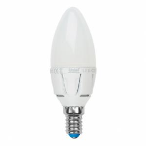 Лампа светодиодная (UL-00000767) E14 7W 4500K свеча матовая LED-C37-7W/NW/E14/FR PLP01WH