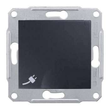 Розетка Schneider Electric Sedna с/з со шторками и крышкой 16A 250V SDN3100170