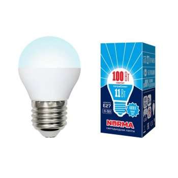 Лампа светодиодная (UL-00003834) E27 11W 4000K матовая LED-G45-11W/NW/E27/FR/NR