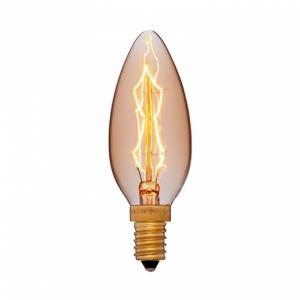 Лампа накаливания E14 40W свеча золотая 052-085
