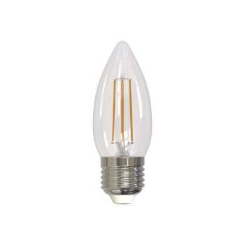 Лампа светодиодная филаментная (UL-00005162) Uniel E27 9W 3000K прозрачная LED-C35-9W/3000K/E27/CL PLS02WH