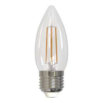 Лампа светодиодная филаментная диммируемая (UL-00003642) Uniel E27 5W 4000K прозрачная LED-C35-5W/NW/E27/CL/DIM GLA01TR