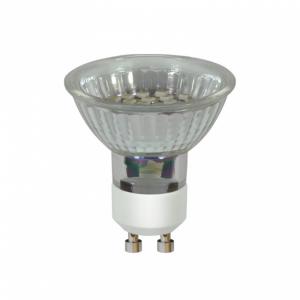 Лампа светодиодная (05869) GU10 2.4W 3000K полусфера прозрачная JCDR LED-JCDR-SMD-2,4W/WW/GU10