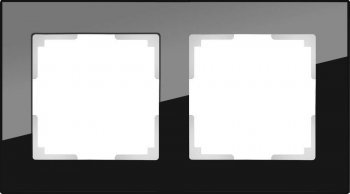 Рамка Favorit на 2 поста черный WL01-Frame-02 4690389063404