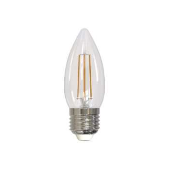 Лампа светодиодная филаментная (UL-00005163) Uniel E27 9W 4000K прозрачная LED-C35-9W/4000K/E27/CL PLS02WH