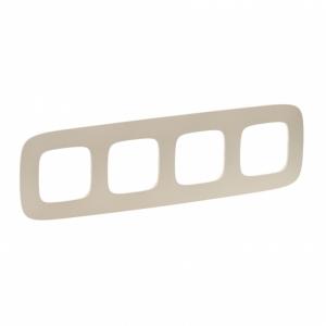 Рамка 4-постовая Legrand Valena Allure Тиснение бежевое 754384