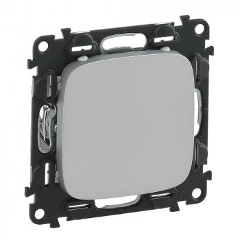 Заглушка с суппортом Legrand Valena Allure алюминий 755187