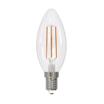 Лампа светодиодная филаментная диммируемая (UL-00005185) Uniel E14 9W 3000K прозрачная LED-C35-9W/3000K/E14/CL/DIM GLA01TR