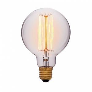 Лампа накаливания E27 60W шар прозрачный 052-290