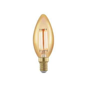 Лампа светодиодная филаментная диммируемая Eglo E14 4W 1700К золотая 11698