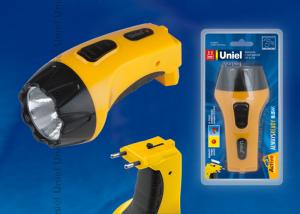 Фонарь светодиодный с зарядкой от сети Uniel (09048) аккумуляторный S-RB011-BA Yellow