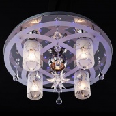 Потолочная люстра с пультом ДУ Eurosvet 70202/5 хром/синий+красный+фиолетовый