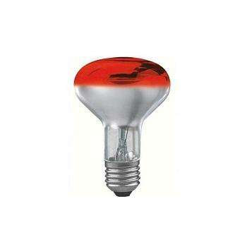 Лампа накаливания рефлекторная R80 Е27 60W красная 25061
