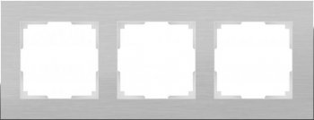 Рамка Aluminium на 3 поста алюминий WL11-Frame-03 4690389073649