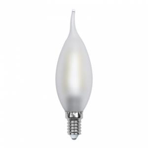 Лампа светодиодная (UL-00000306) E14 6W 3000K свеча на ветру матовая LED-CW35-6W/WW/E14/FR PLS02WH