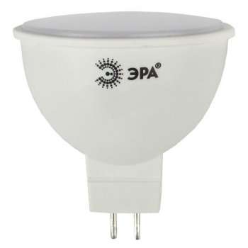 Лампа светодиодная ЭРА GU5.3 4W 2700K матовая LED MR16-4W-827-GU5.3