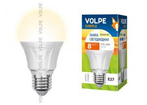 Лампа светодиодная (09438) E27 8W 3000K груша матовая LED-A60-8W/WW/E27/FR/S