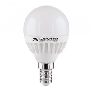 Лампа светодиодная E14 7W 3300K шар матовый mini 4690389085376