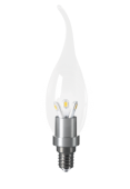 Лампа светодиодная E14 3W 2700K свеча на ветру прозрачная HA104201103