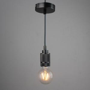 Ретро патрон с подвесом E27 Черный Sun Lumen 056-571