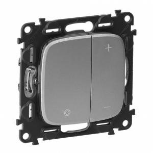 Светорегулятор Legrand Valena Allure клавишный без нейтрали алюминий 752962