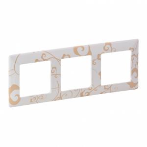 Рамка 3-постовая Legrand Valena Life Ампир белый 754103